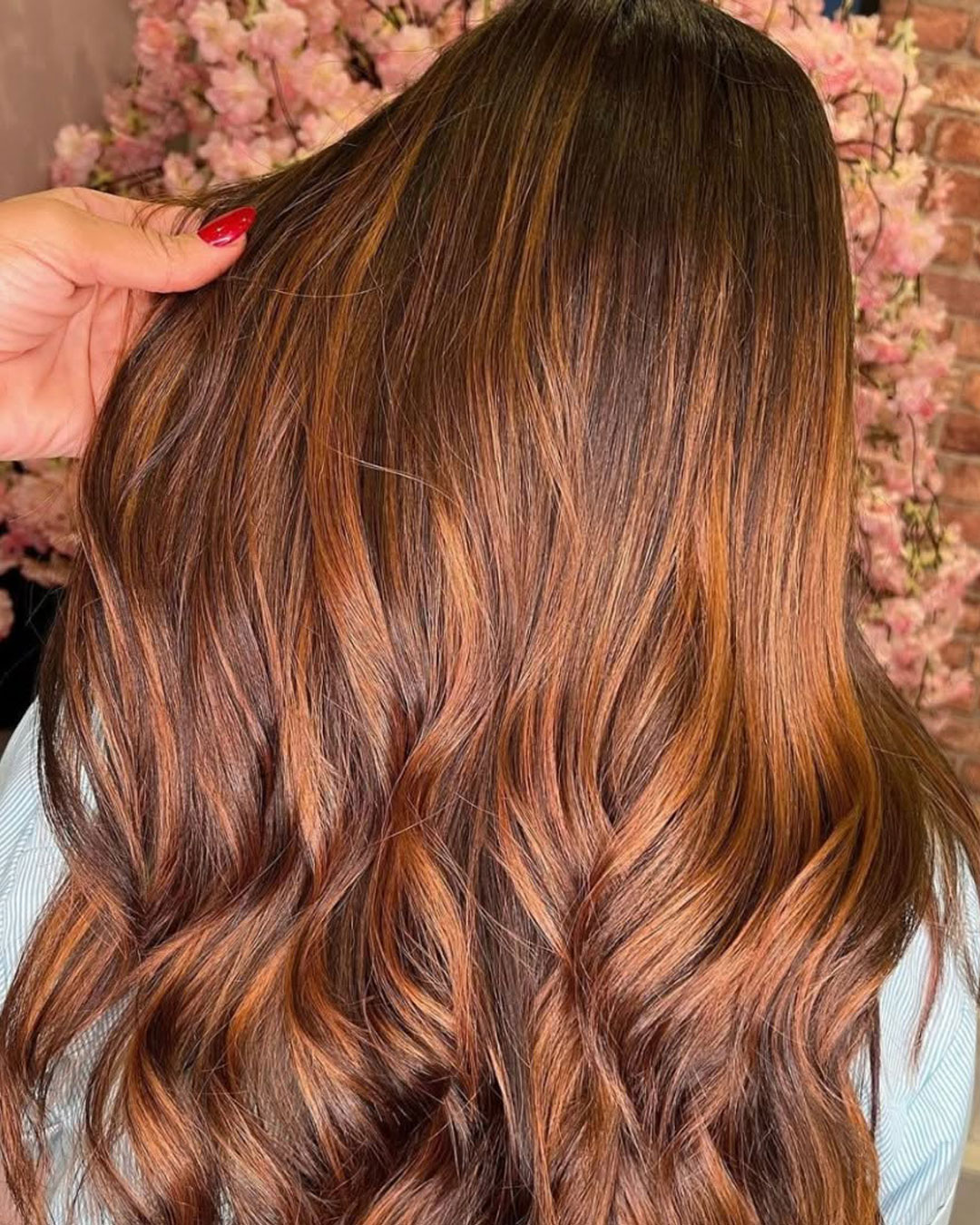 Red balayage at top hairdressers in Bexleyheath, Kent